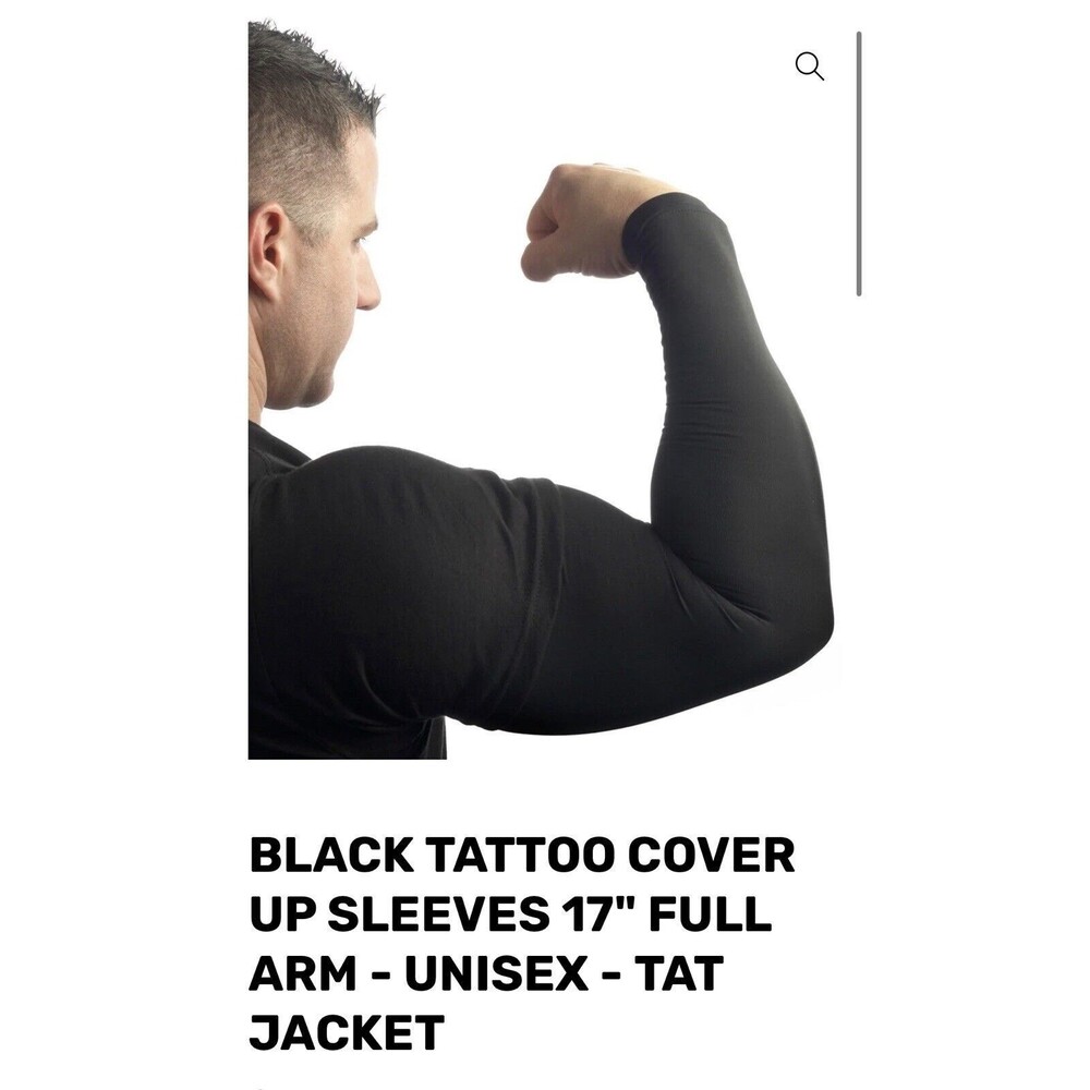 Tat Jacket Tattoo Cover Up Sleeve Full Arm UPF SPF 50 Protection Nurse Police L
